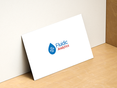Branding: Fluidic Analytics analytics blue brand branding business card design drop logo print rebrand red