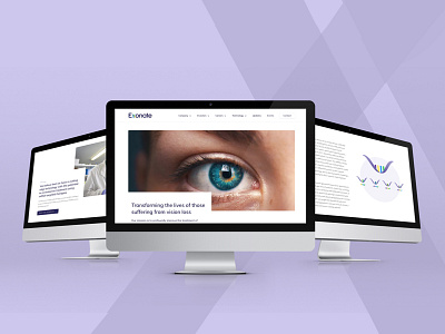 UI: Exonate bioscience design dna eye life science medical medicine science ui ux web website