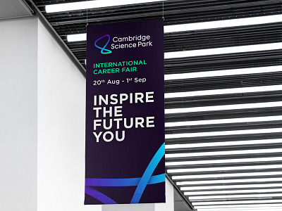 Branding: Cambridge Science Park blue brand brand identity branding colour design gradient logo print.collateral purple science vibrant