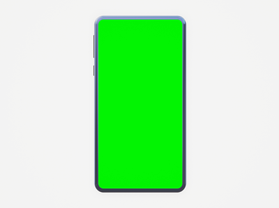 Metal smartphone with green screen on white isolated background 3d animation banner branding business design flyer graphic design illustration logo metal mockup modern motion graphics phone screen ui ux video white