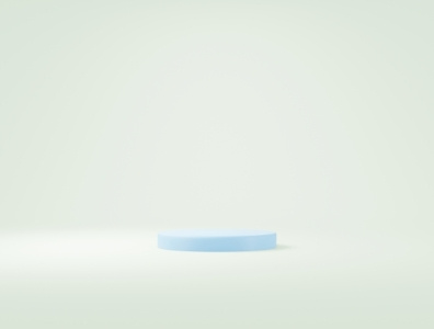 Podium blue minimalist style color with background white scene