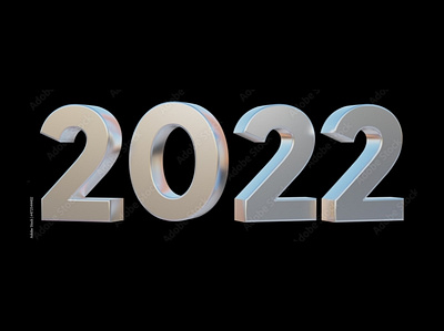 Happy new year 2022 text 3d silver with black isolated 2022 3d background banner black business design event flyer font gold graphic design happy holiday illustration isolated metal new silver text
