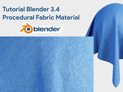 Blender 3.4 Tutorial Procedural Fabric Material 3d animation blender blender 3d blender tutorial blue cloth cycles design fabric illustration material modelling procedural realistic render simulation tutorial video youtube