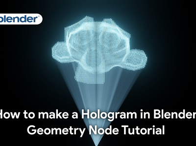 How to make a Hologram in Blender 3.4 Geometry Node Tutorial 3d 3d tutorial b3d blender blender 3.4 blender 3d blender tutorial blue geometry node hologram how to make how to make blender hologram illustration modelling texture transparent tutorial youtube