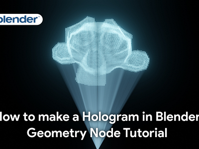 How to make a Hologram in Blender 3.4 Geometry Node Tutorial