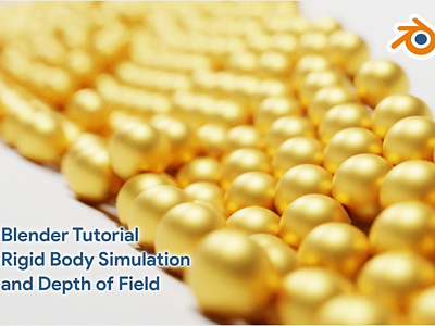 Blender Tutorial Rigid Body Simulation and Depth of Field - Gold 3d b3d beginner blender blender 3.4 blender 3d blender 3d tutorial blender pemula blender tutorial blender tutorial gold blender tutorial gold material blender tutorial simulation design gold illustration material rigid body simulation tutorial youtube