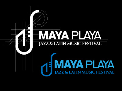 Maya playa jazz and Latin music festival logo design branding design flat graphic design icon illustration logo minimal type vector