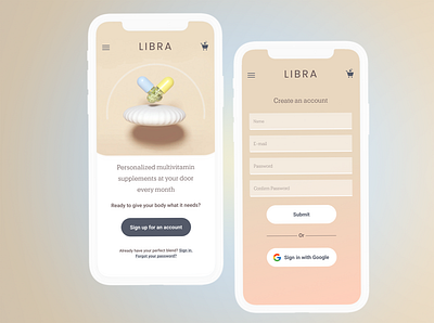 Daily UI Challenge 001: Sign-up Page blender daily ui daily ui challenge e commerce ios sign up ui ui 100 challenge ui design ux wellness