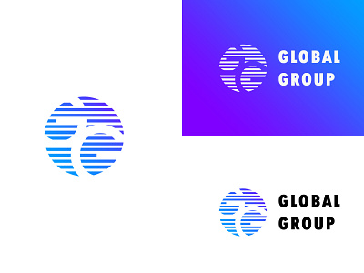 Global Group branding design icon ill illustration logo typography