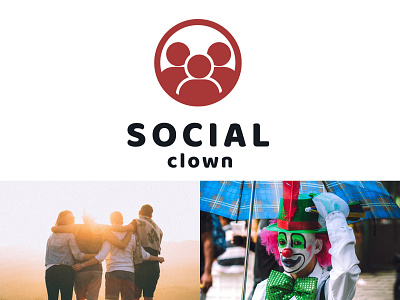 SOCIAL clown adobe photoshop branding design graphic design illustration logo minimalist ui ux vector