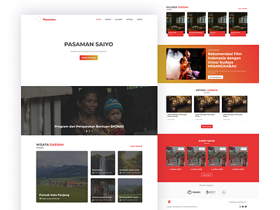 PASAMAN - Media Portal Landing Page blog design homepage media minimalist design modern design news portal ui ux web design website