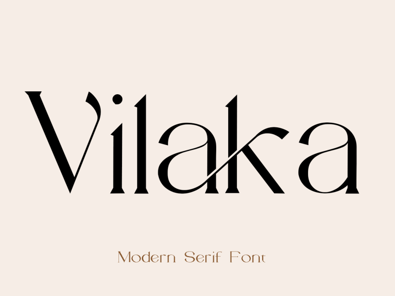 Vilaka Modern Serif by Logolive on Dribbble