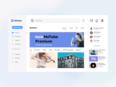 MeTube Portofolio Web Design adobe xd app desing branding design web design wordpress ecomerse figma designer figma web design graphic design mobile app design startup tube website ui ux web design service web luxury web modern webdesign website modern website movie