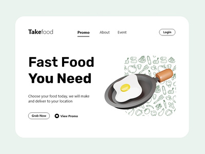 Takefood - Food Business Landing Page branding fast food food graphic design landing page ui ux web design webdesign website