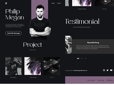 Philip Megan - Photography Landing Page black landing page ui uiux ux web design webdesign website