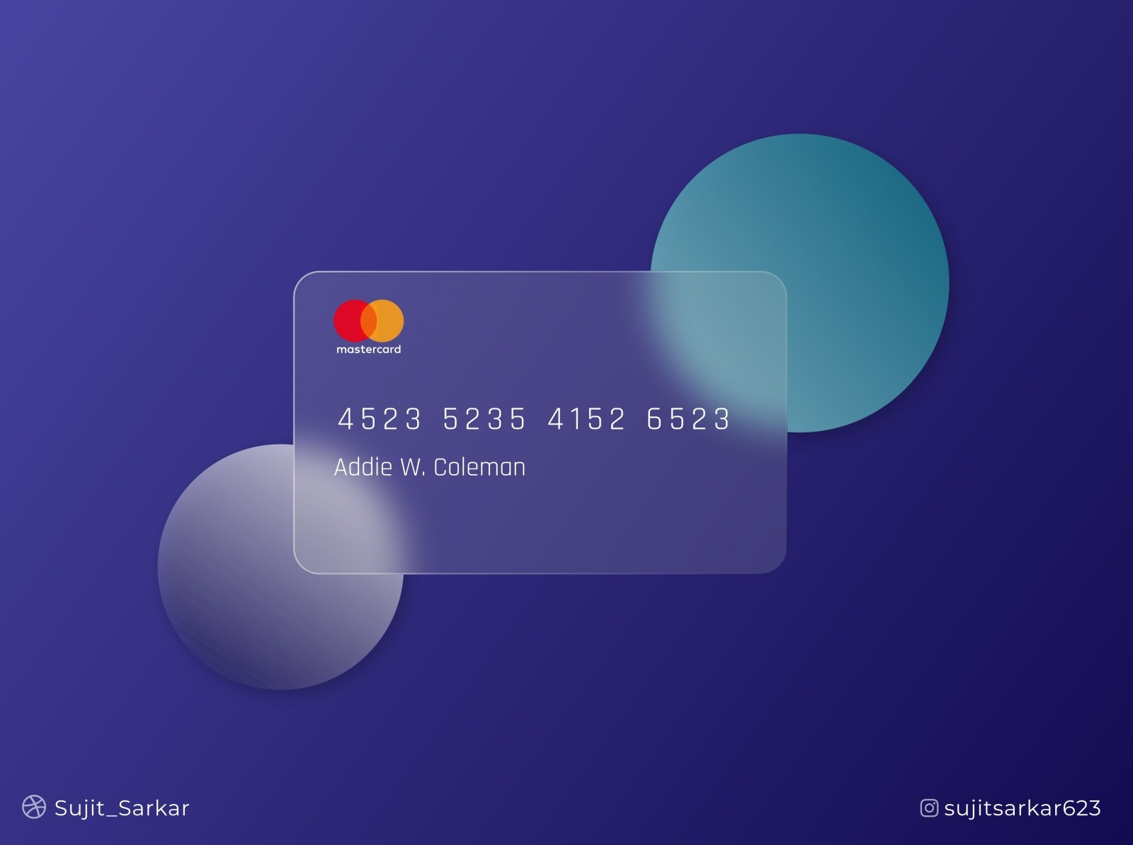 Glass Effect Master Card UI. by Sujit Sarkar on Dribbble
