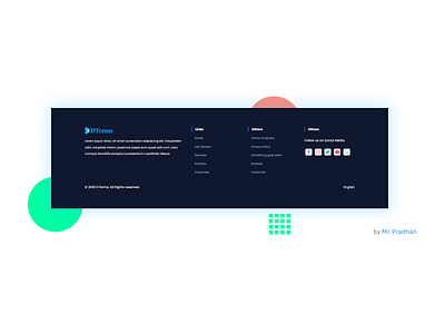 Minimal Footer Design