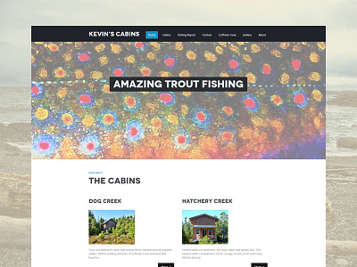 Kevin's Cabins alaska cabin fishing island outdoor rental website wordpress
