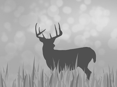 Hunting App Default Images deer flat grass gray hunting illustration