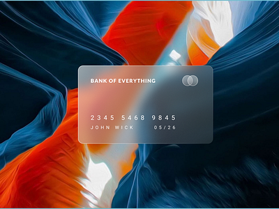 Credit Card : Glass Morphism