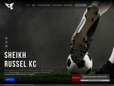 Soccer Club Landing Page UI Design club eye catchy graphical design modern responsive soccer sports ui user interface ux web design