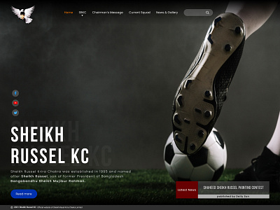 Soccer Club Landing Page UI Design