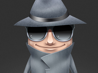 James the Spy character glasses illustration man spy