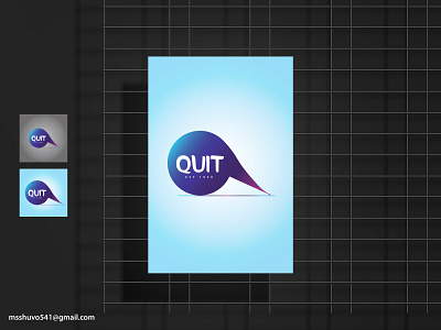 LOGO of QUIT 3d animation branding cool cool logo design icon illustration istagram logo quit quit logo typography ui vector