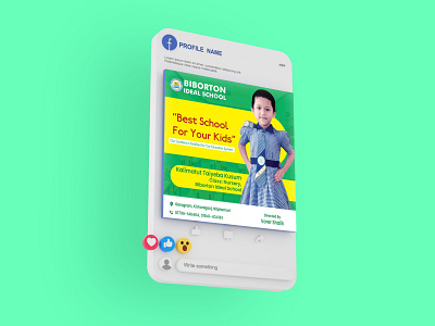 School kids social media post and web banner template