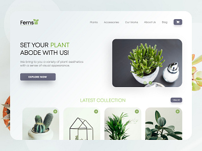 Online Plants Shopping UI/UX Web Design