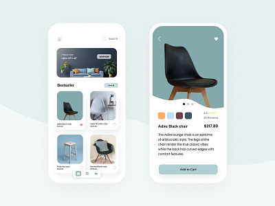 Online Furniture UI/UX Mobile Design