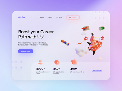 Online Career Building Site Alpha -UI/UX Web Design