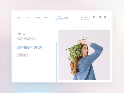 Online Women Fashion Shopping Site Hyacinth -UI/UX Web Design clean design dresses european fashion brand fashion design fashionapp landingpage minimalism online shop online shopping online store shopping app shopping bag simplistic ui uiux webdesign website design women clothing women fashion