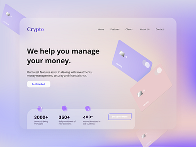 Online Banking(CRYPTO) Site -UI/UX Web Design