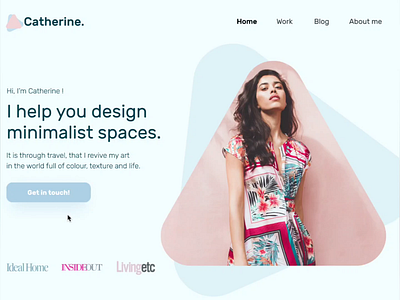 UI Animation Designer Portfolio Website- Catherine animated animation 2d branding figmadesign illustration interaction design interior design landing page design landingpage portfolio portfolio website smart animate typogaphy ui animation ui ux uianimation uidesign uxdesign webdesign website