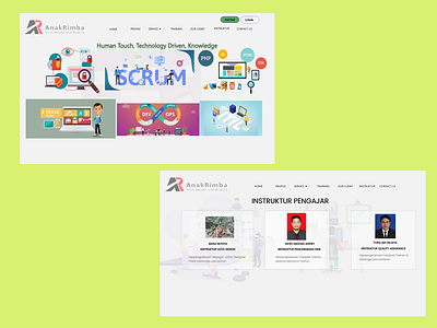 Project website AnakRimba design ui ux webdesign