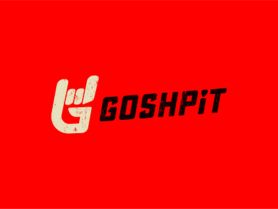 Goshpit Logo band logo branding graphic design grunge guitar logo minimal music music logo