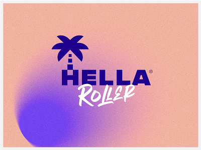 Hella Roller Logo california logo graphic design logo logo design palm palm tree palm tree logo spine logo