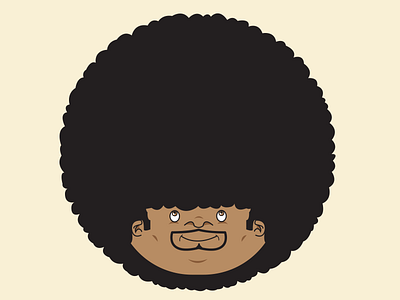 The Fro Bro afro beard black hair fat hair illustration