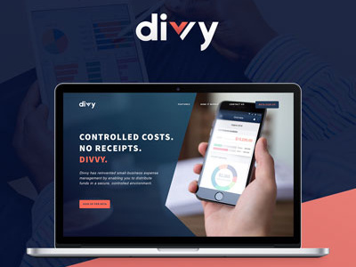 Divvy banking credit credit card debit card mobile app money pay web app web design