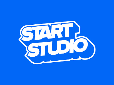 Start Studio Brand blue branding clean graffiti rebrand startup studio