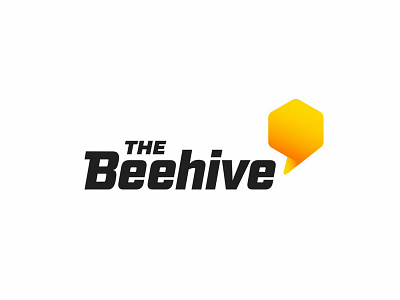 The Beehive logo bee beehive gradient gradient logo honey honeycomb media news newsletter orange podcast utah