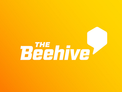 The Beehive Logo bee beehive gradient gradient logo honey honeycomb media news newsletter orange podcast utah