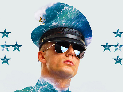 Surreal Stories: Collection 1 - Pool Cop cop daily poster ocean police poster stars surfer surreal surrealism utah