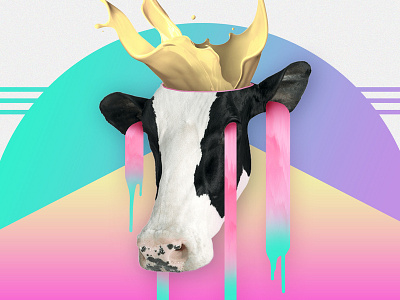 Surreal Stories: Collection 1 - Butter Cows cow dairy gradient milk splash surreal surrealism utah