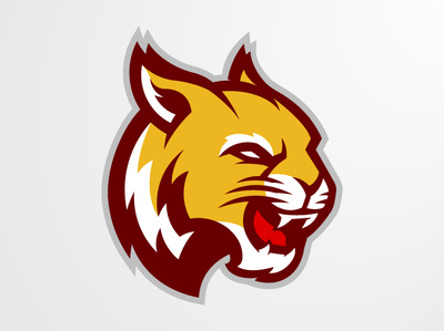 Wildcat or Cougar Logo FOR SALE basketball bobcat brown buy cat logo cougar esports esports logo football for sale logo lynx mascot orange school logo sports sports logo team unused wildcat