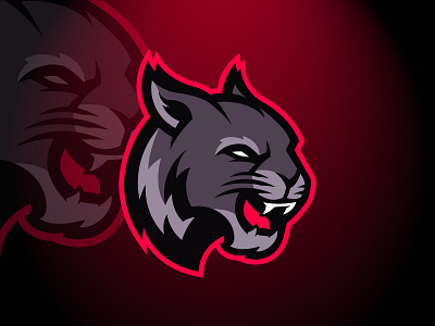 Panther or Wildcat Logo FOR SALE basketball black bobcat buy cat logo cougar esports esports logo football for sale logo lynx mascot red school logo sports sports logo team unused wildcat