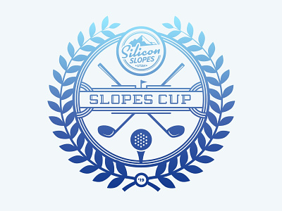 Slopes Cup Award Design art deco award golf golf award gradient silicon slopes slopes cup sports sports design trophy utah winner wreath