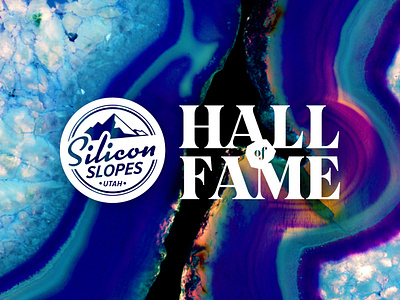Silicon Slopes Hall of Fame Brand brand brand design event branding geode logo logo design luxury brand rock logo
