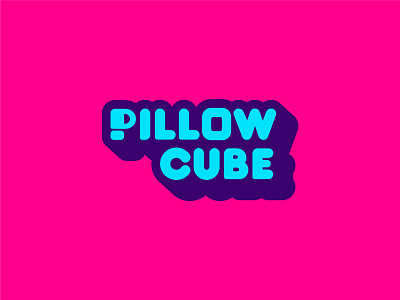 Pillow Cube Logo 3d blue branding branding and identity branding design colorful logo logo design mattress pillow pink purple